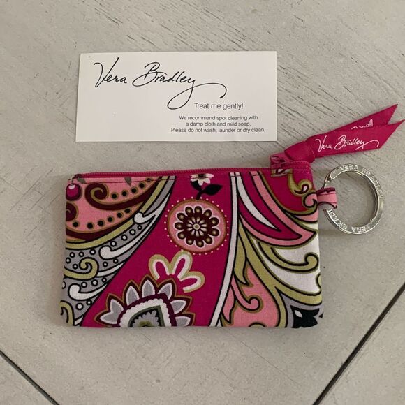 Vera Bradley Pink ID Keychain - Picture 2 of 2